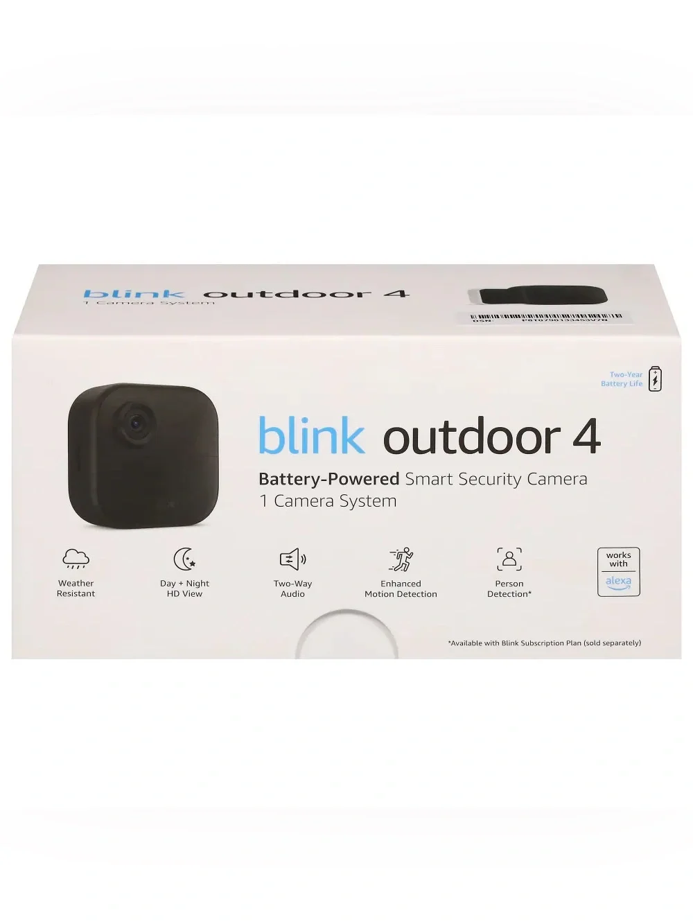 Blink Outdoor 4 Battery-Powered Smart Security Camera - Black